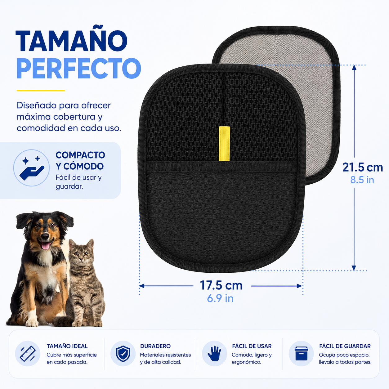 Guantes quita pelos mascotas